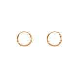 Plain hoops 2 micron rose gold plated