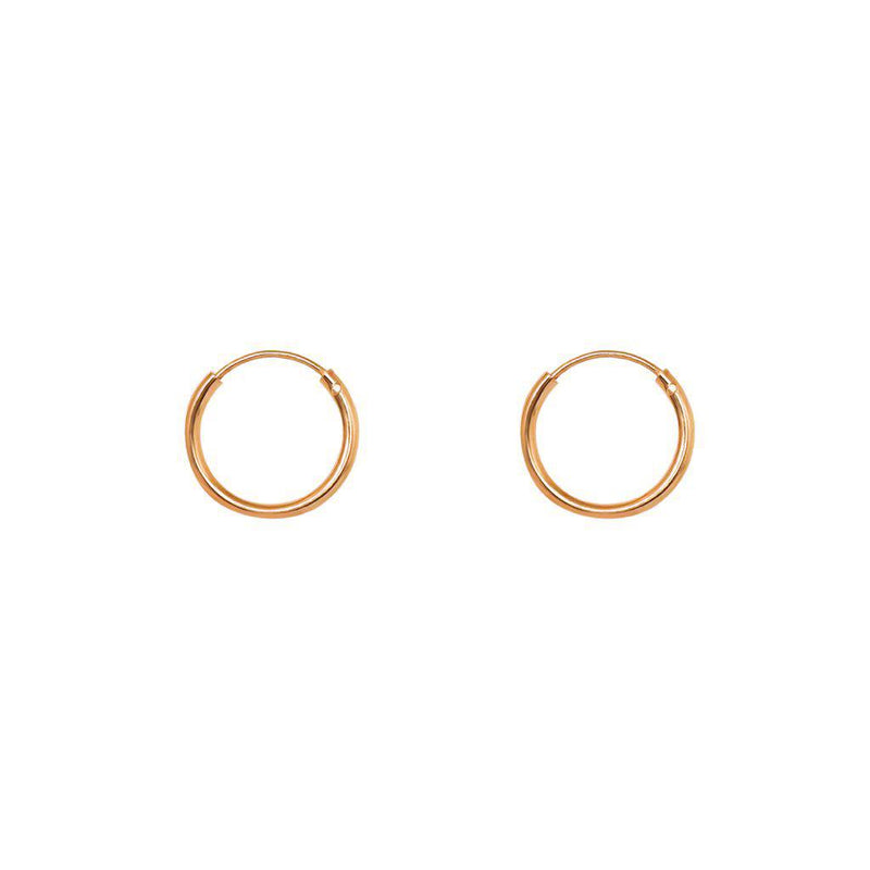 Plain hoops 2 micron rose gold plated
