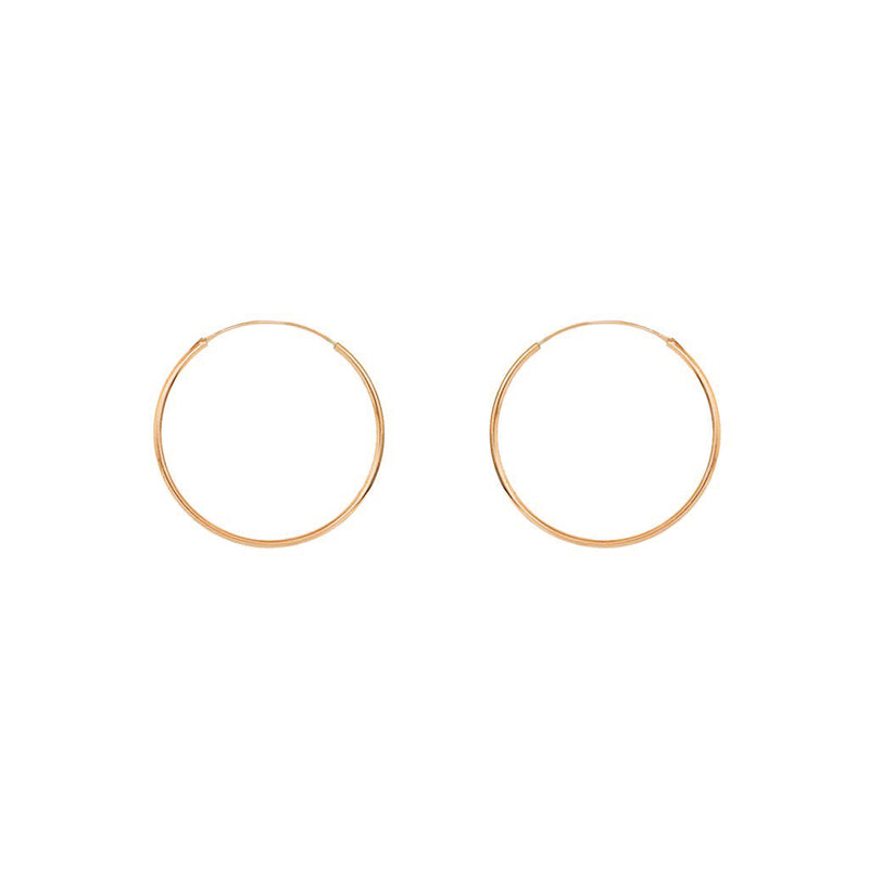 Plain hoops 2 micron rose gold plated