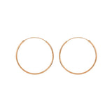Plain hoops 2 micron rose gold plated
