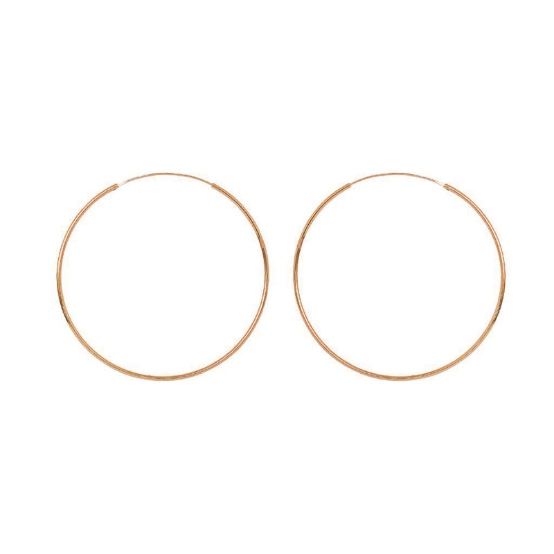 Plain hoops 2 micron rose gold plated
