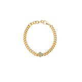Clover crystal chain bracelet