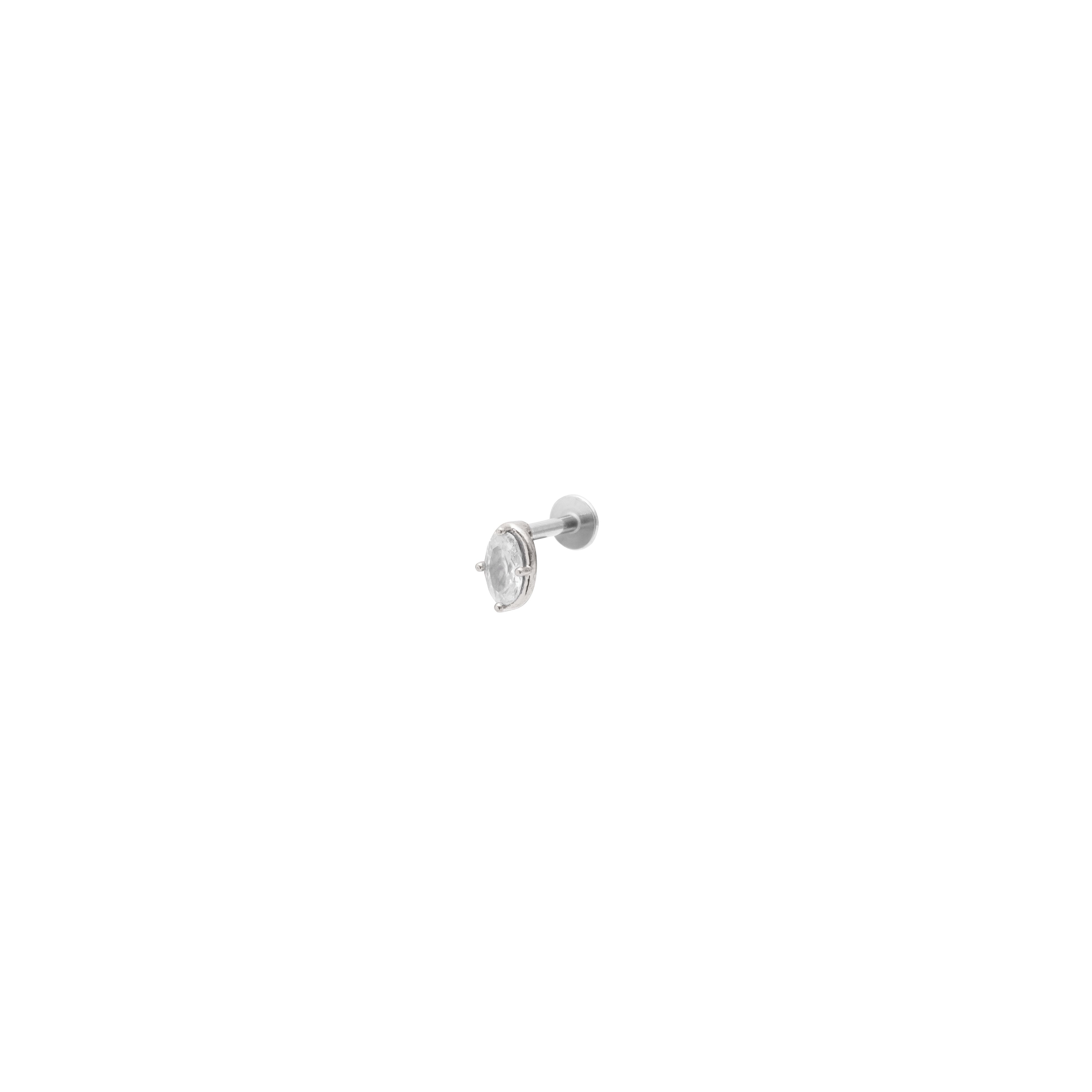 Oval shape labret bar | MEZI