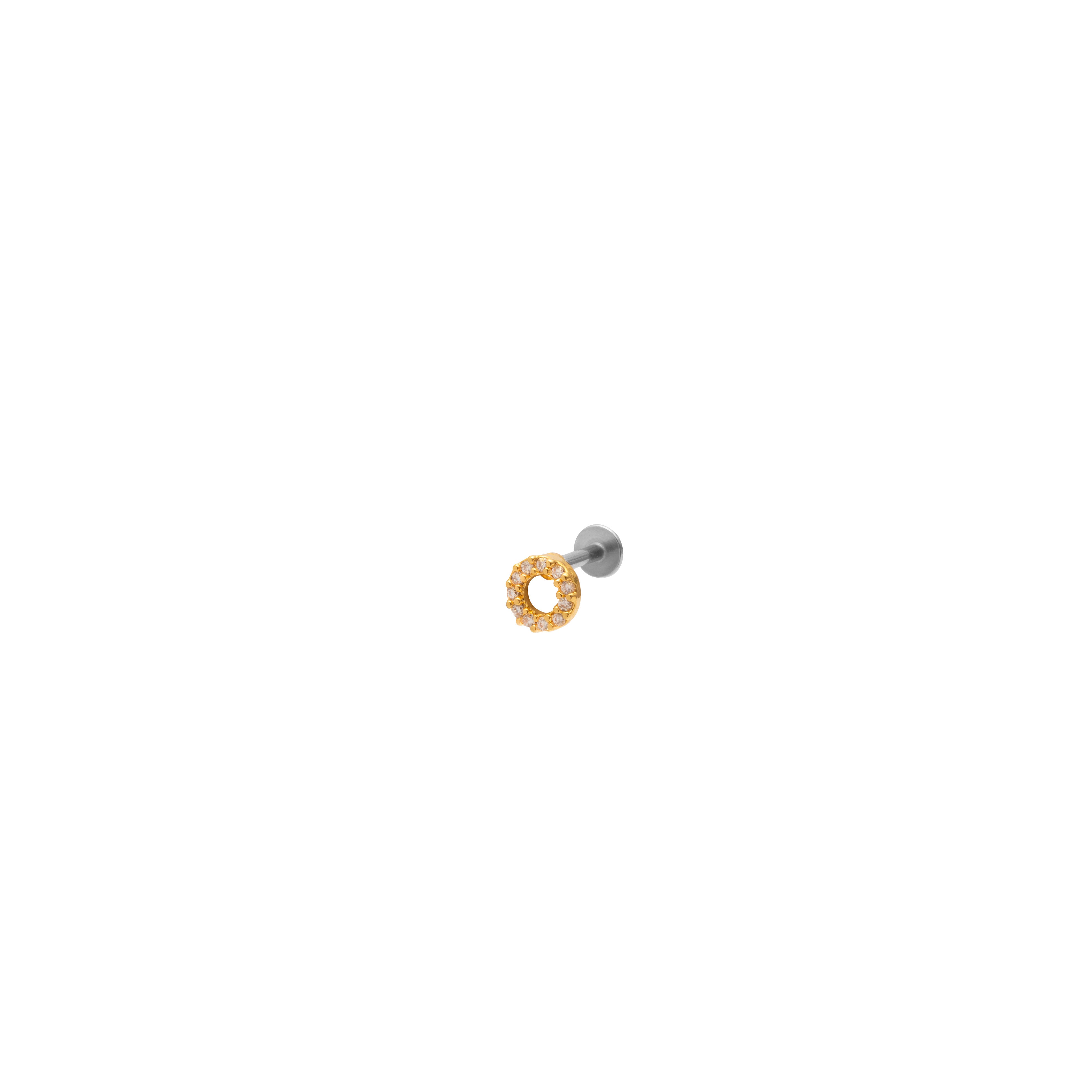 Shelby round hollow labret bar | MEZI