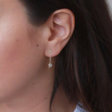 Imelda moonstone gold semi precious stone earrings