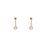Imelda moonstone gold semi precious stone earrings