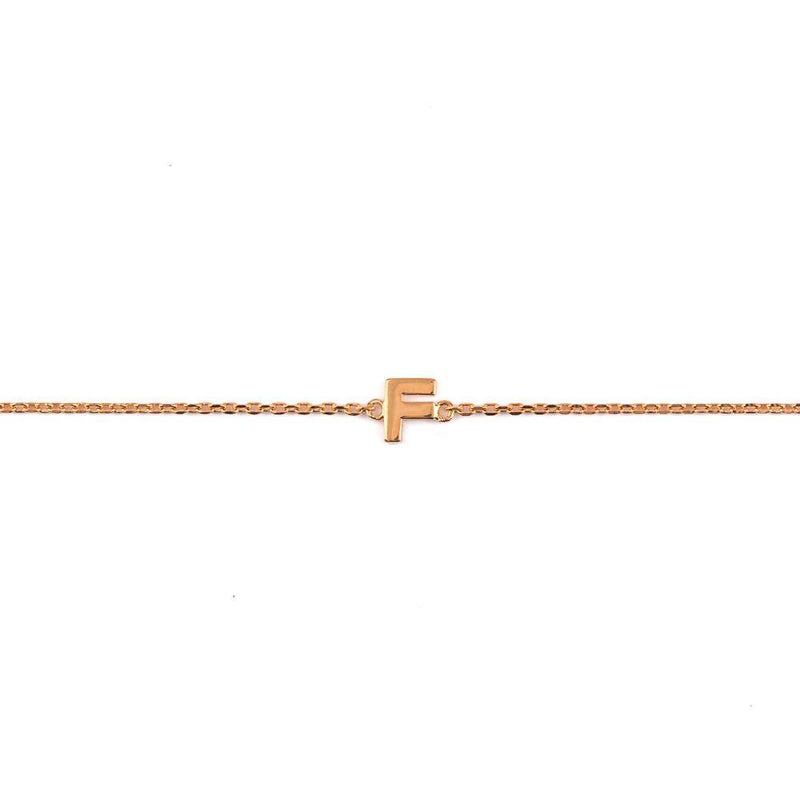 INITIAL PLAIN ROSE GOLD BRACELET-Initials-MEZI