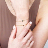 Initial plain gold bracelet