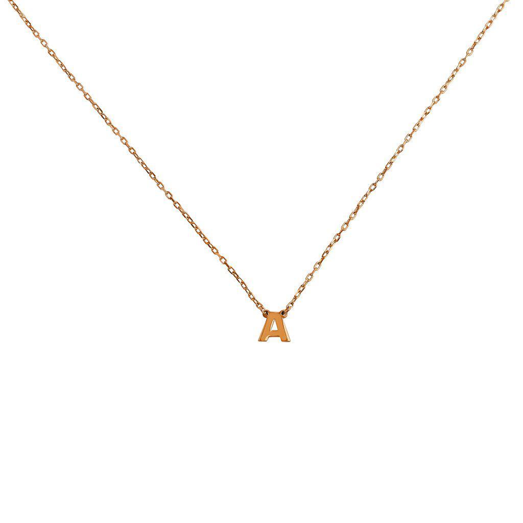 Plain Initial pendant necklace | MEZI