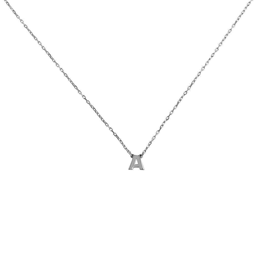 Plain Initial pendant necklace | MEZI