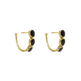 Ivah 2 micron gold onyx studs