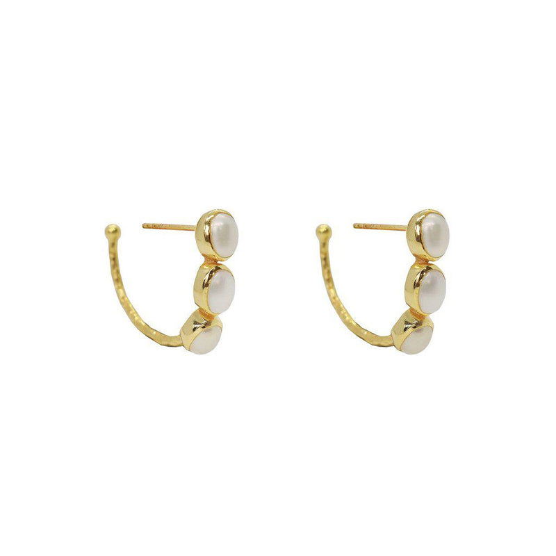 Ivah 2 micron gold pearl studs