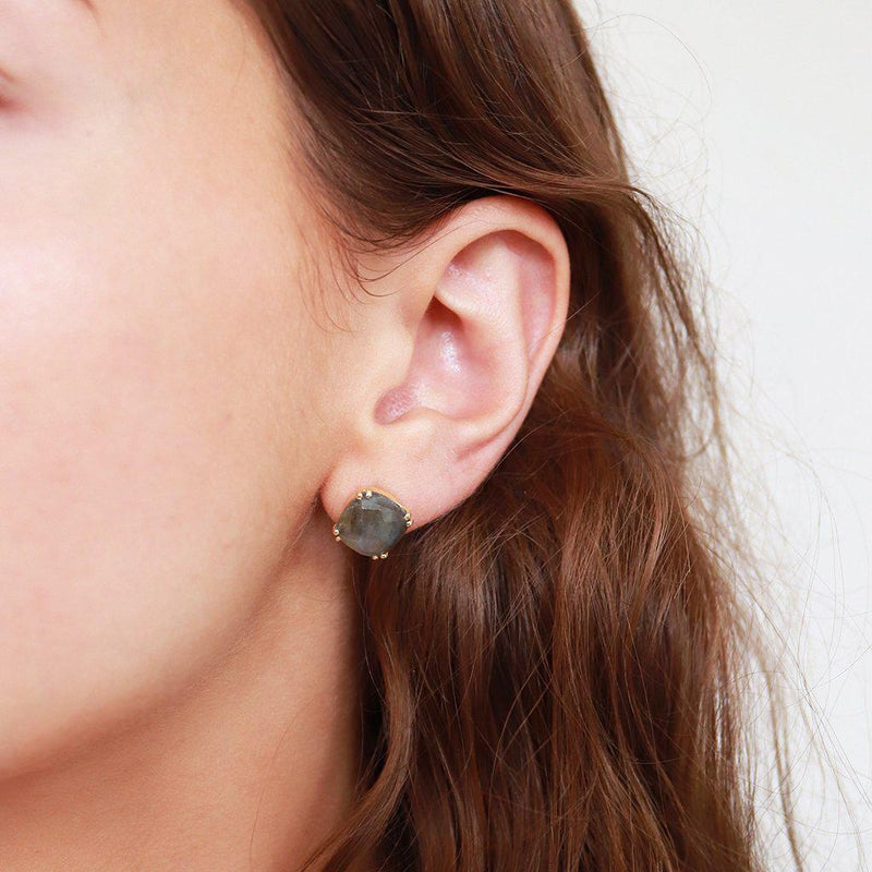 Izetta 2 micron gold semi-precious studs