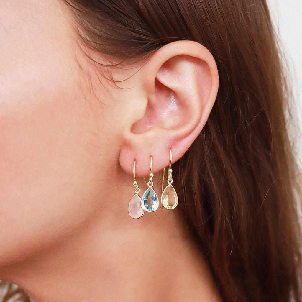 Izora 2 micron gold hook earrings