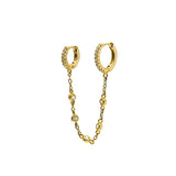 Cadena double chain crystal huggies