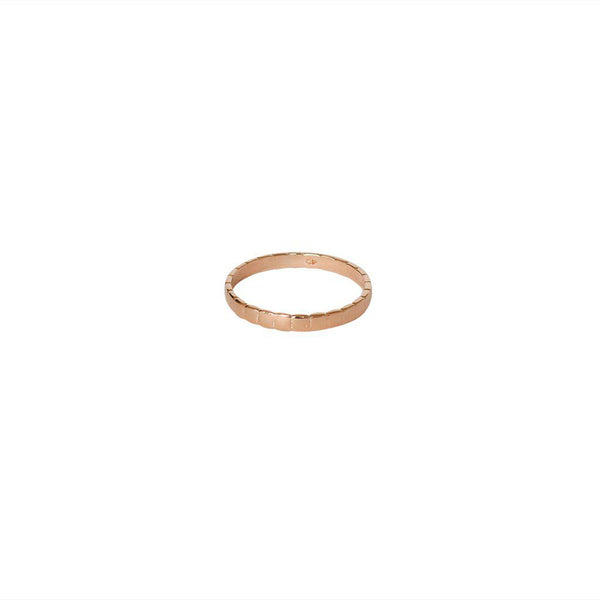 Jacinta 2 micron rose gold ring