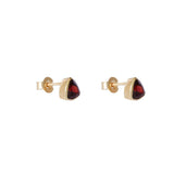 Leville semi-precious 2 micron gold studs