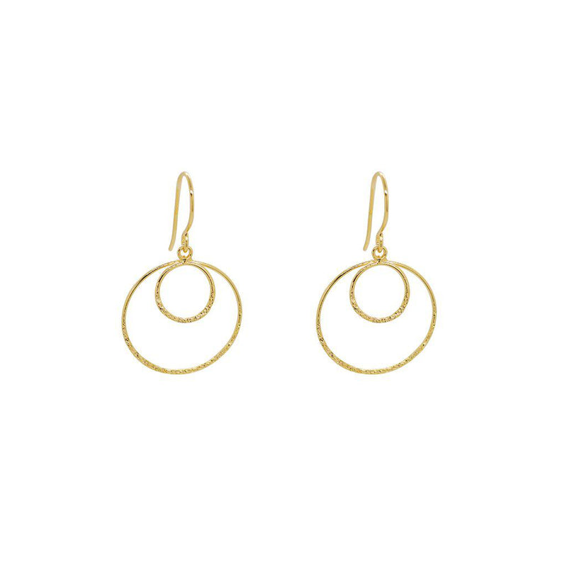 Kendi 2 micron gold round drop earrings