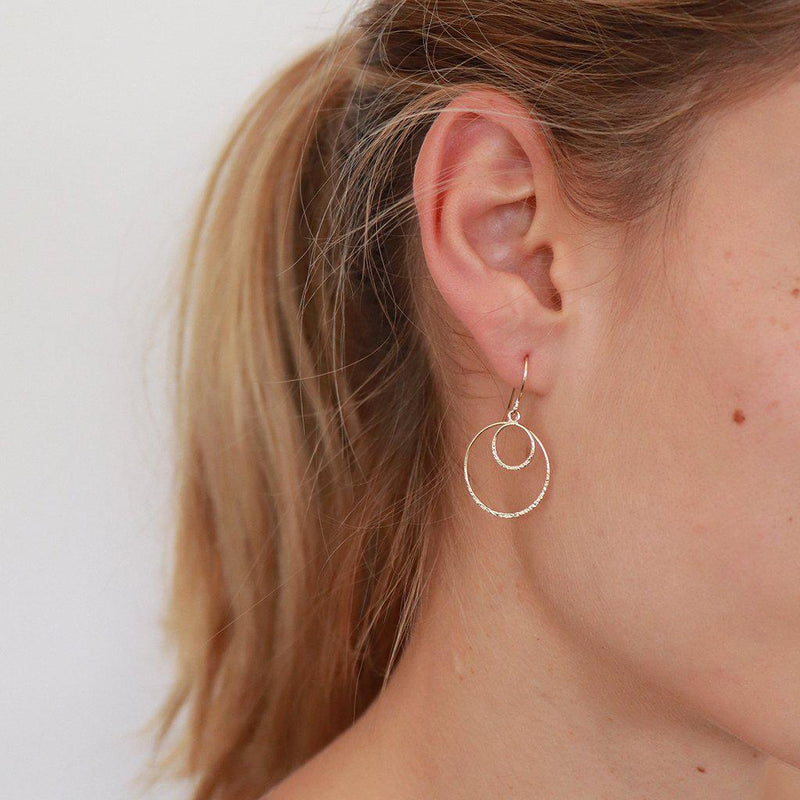Kendi 2 micron gold round drop earrings