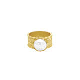 Kyson semi precious 2 micron gold ring