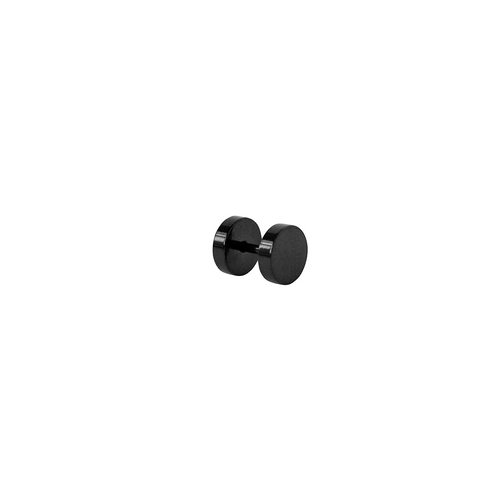 Black flat stainless steel earrings | MEZI