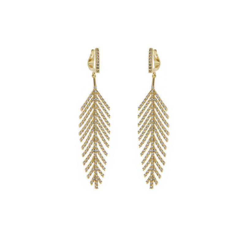 LARISA GOLD CRYSTAL EARRINGS-Earrings-MEZI