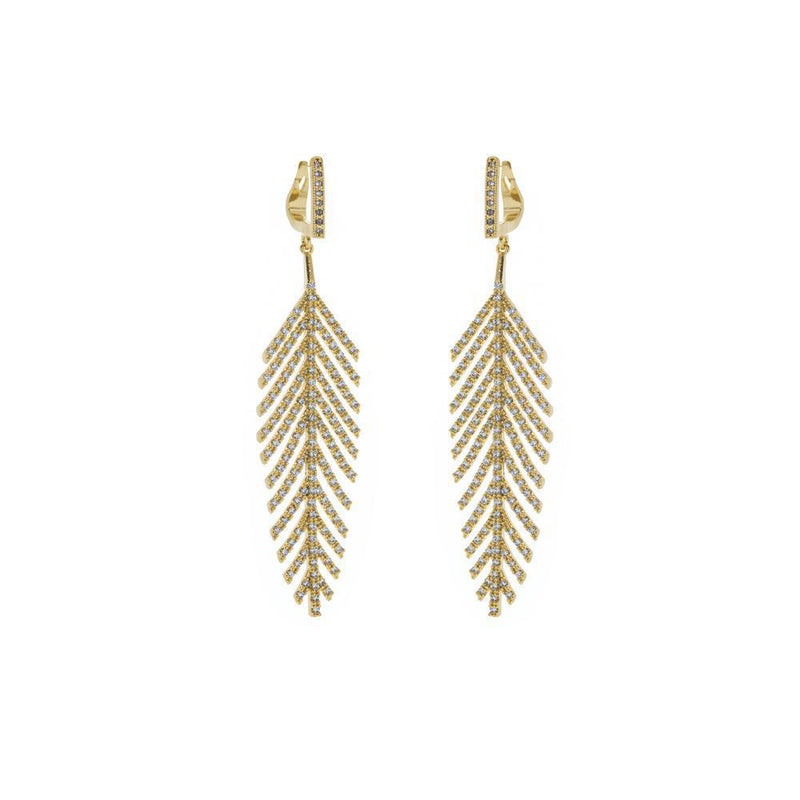 LARISA GOLD CRYSTAL EARRINGS-Earrings-MEZI