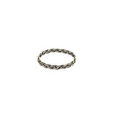 Leal braided sterling silver ring