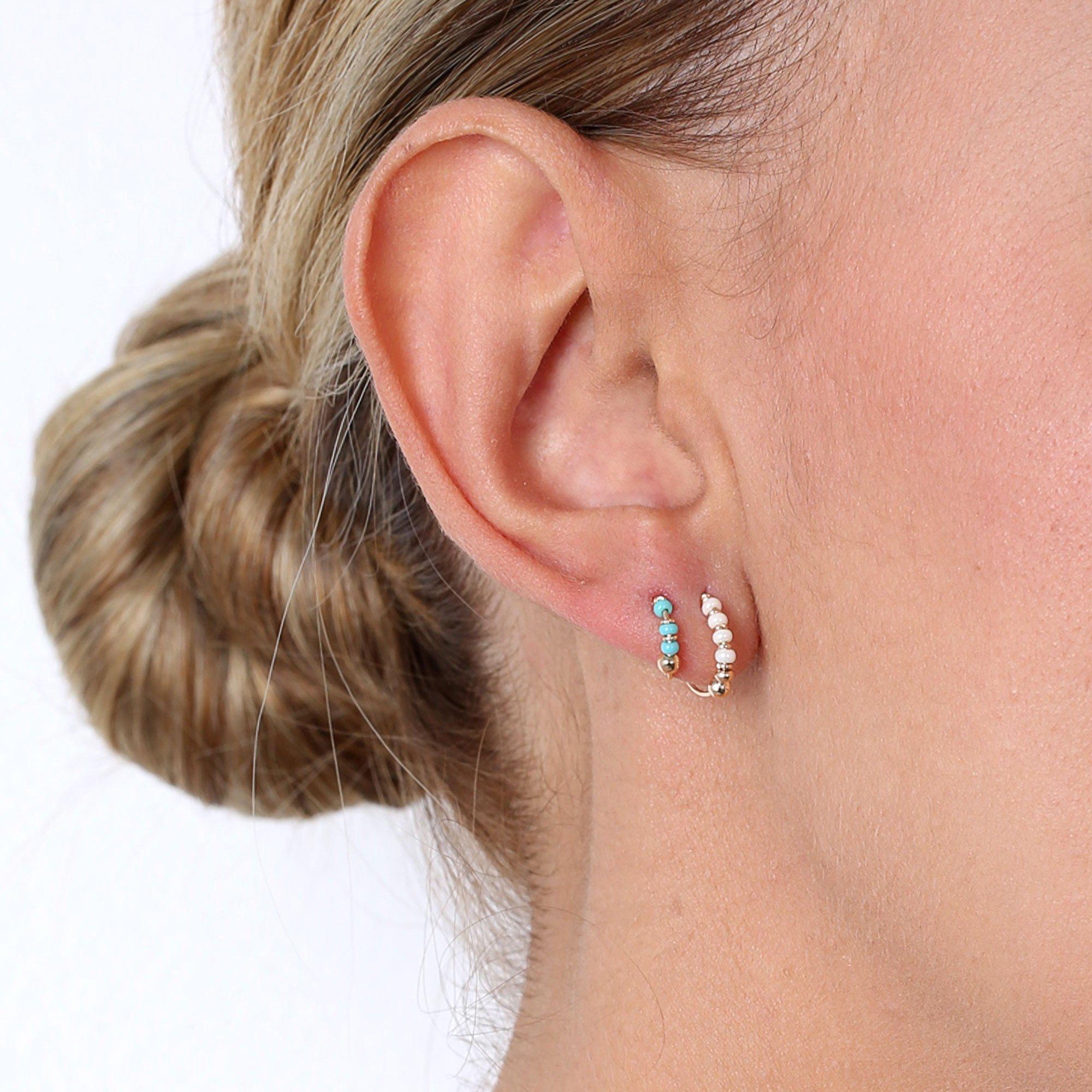Lily gold filled large sleeper earring | MEZI