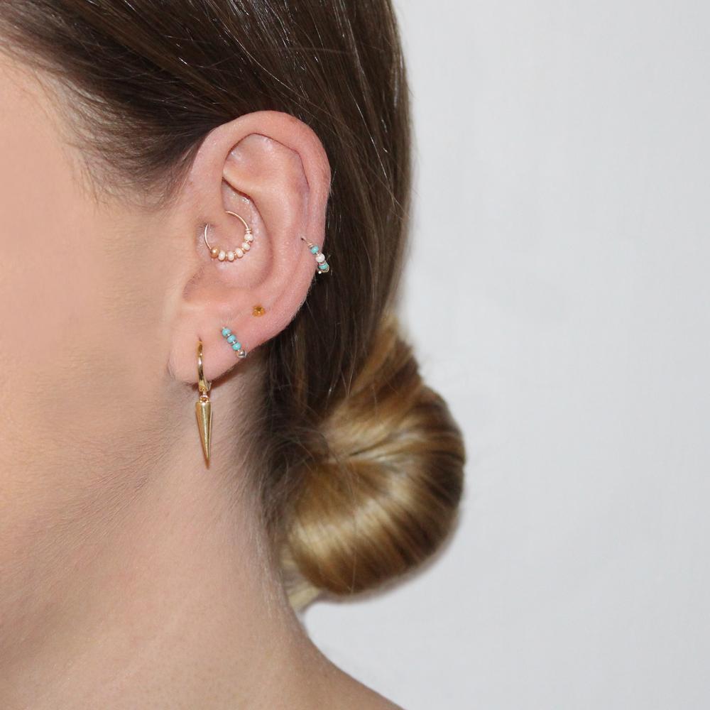 Lily gold filled large sleeper earring | MEZI