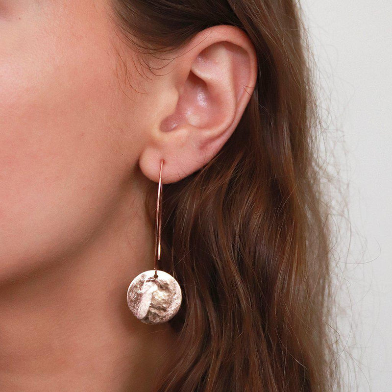 Liron disc small 2 micron gold earrings
