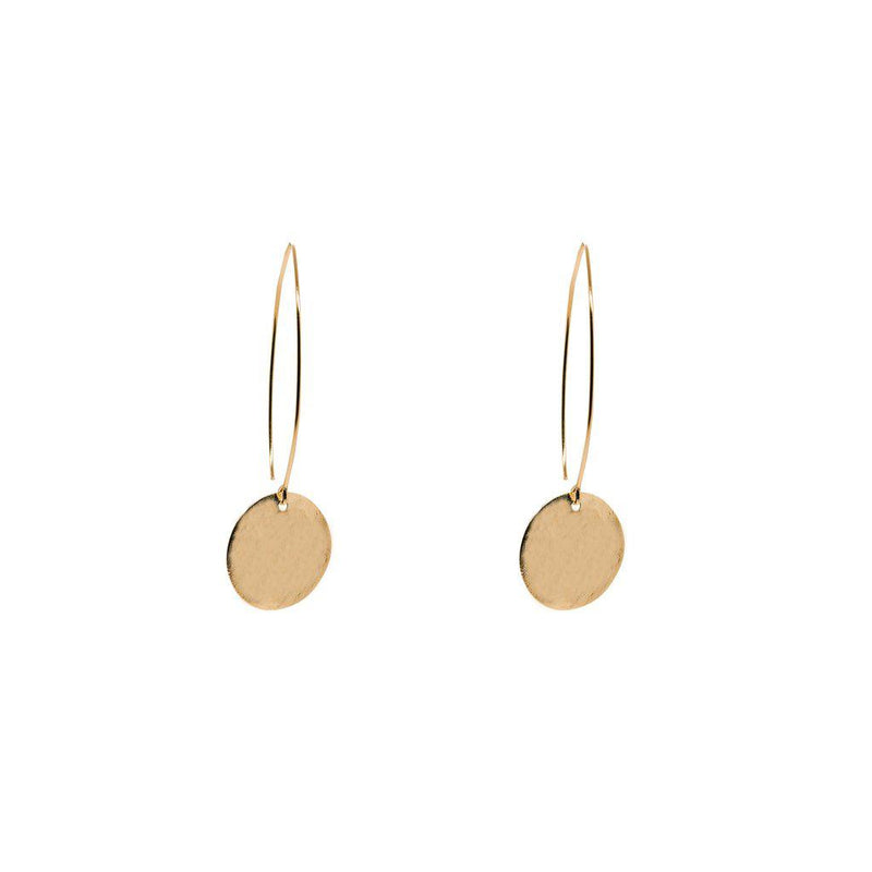 Liron disc small 2 micron gold earrings