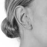LORENA SILVER CRYSTAL CRAWLERS-Earrings-MEZI