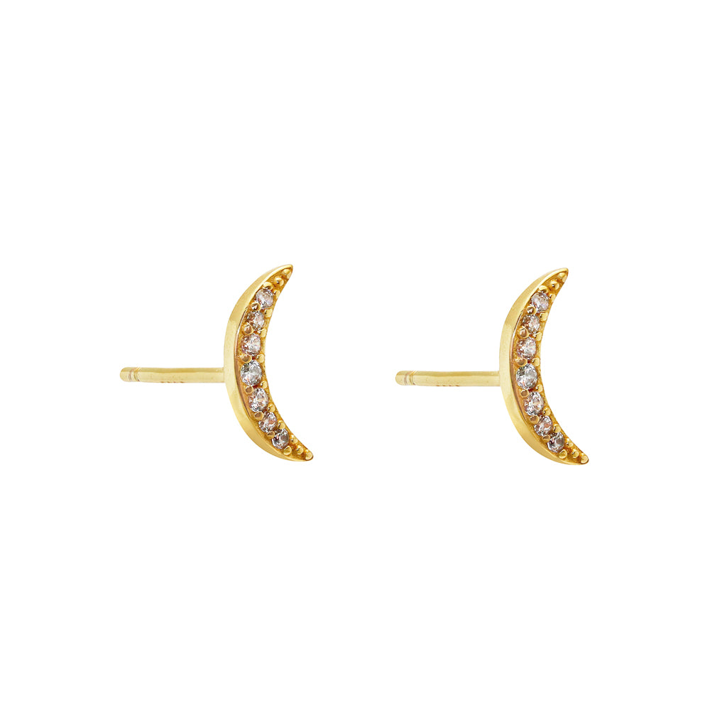 Lua crystal moon earrings | MEZI