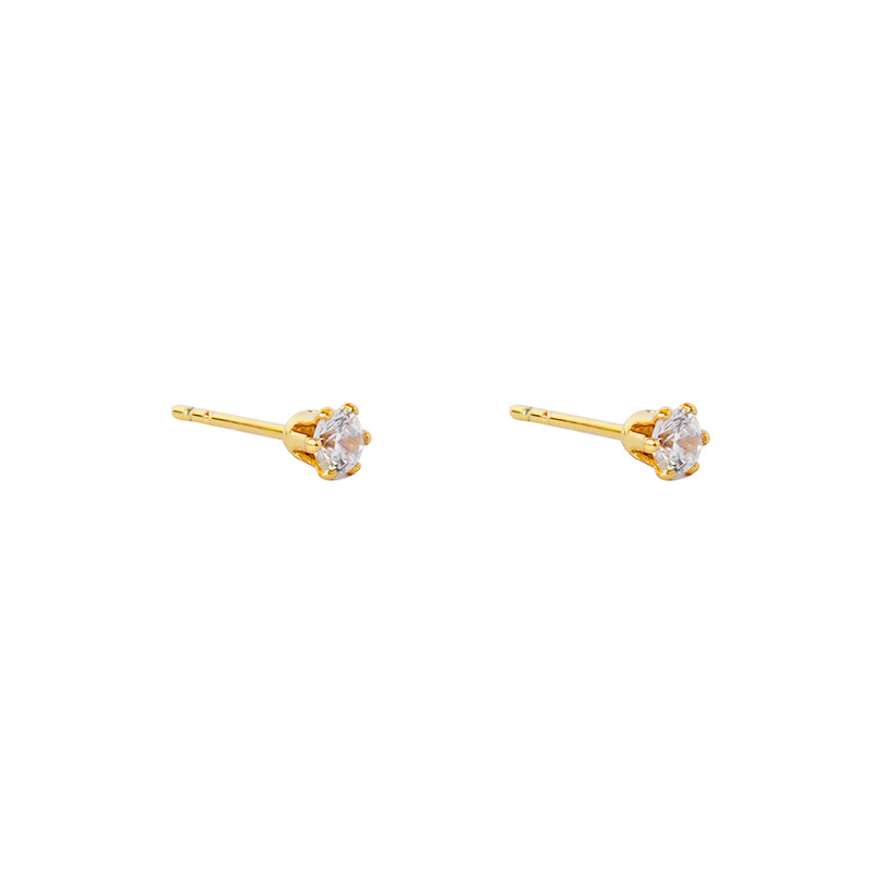 Mabel II 4mm crystal stud earrings