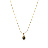 Maisie oval gold filled semi precious pendant