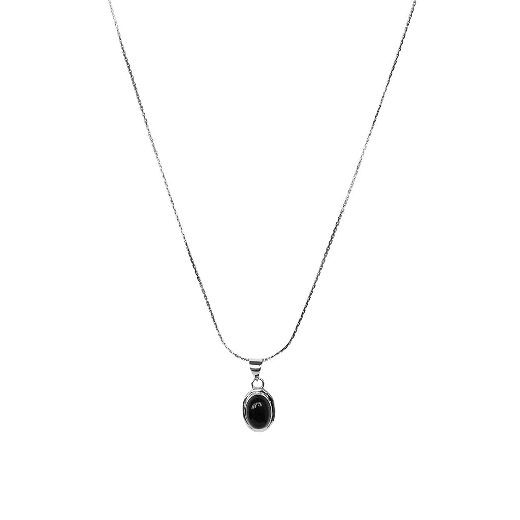 Maisie oval gold filled semi precious pendant | MEZI