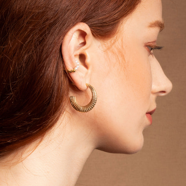 Malva snake textured hoops