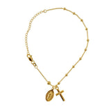 Mary and cross bracelet