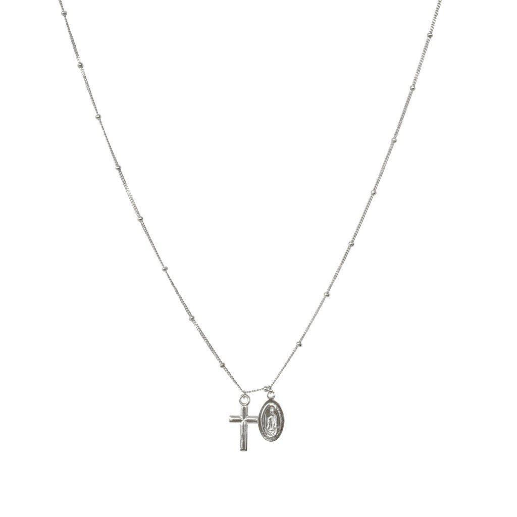 Mary and cross choker necklace | MEZI