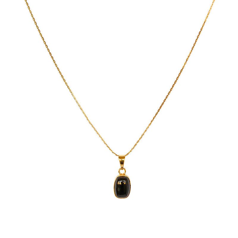 Mavis rectangle gold filled semi precious pendant