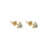 Meda opalite triangle stud earrings