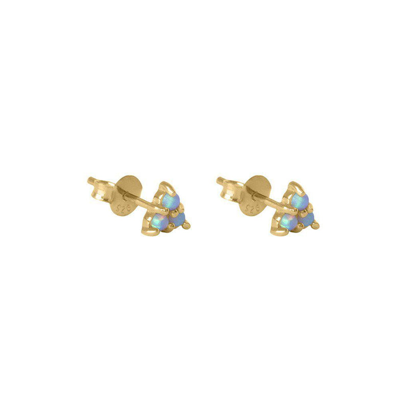 Meda opalite triangle stud earrings
