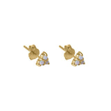 Meda opalite triangle stud earrings