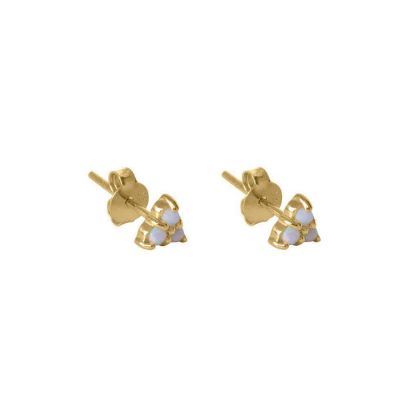 Meda opalite triangle stud earrings