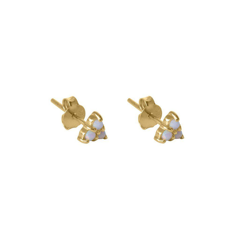 Meda opalite triangle stud earrings