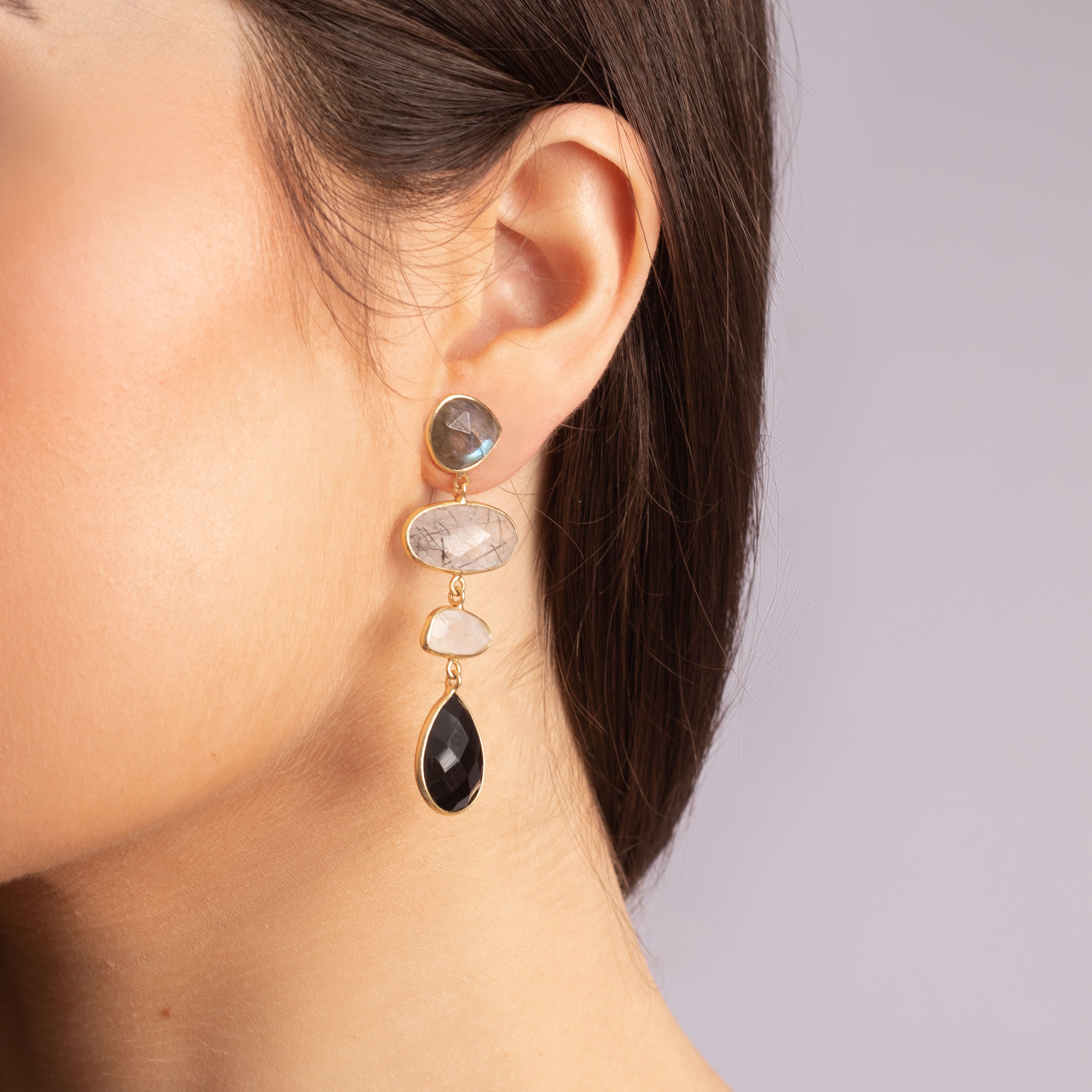 Melanie semi precious earrings | MEZI