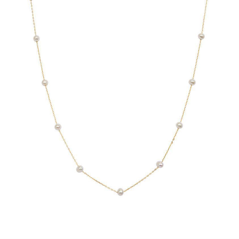 Melina freshwater pearl gold necklace