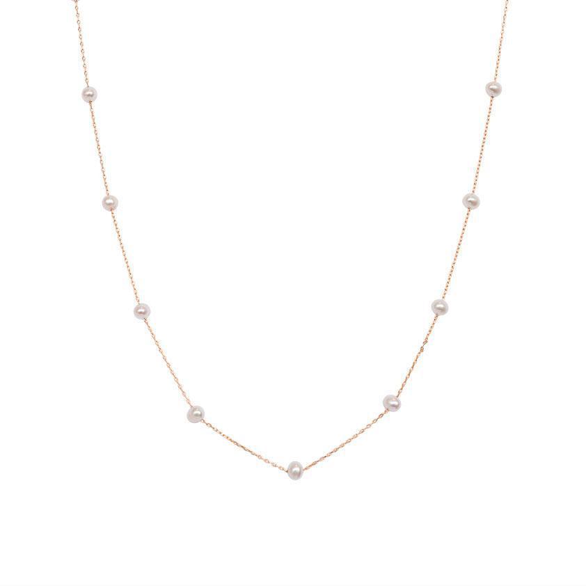 Melina freshwater pearl gold necklace | MEZI