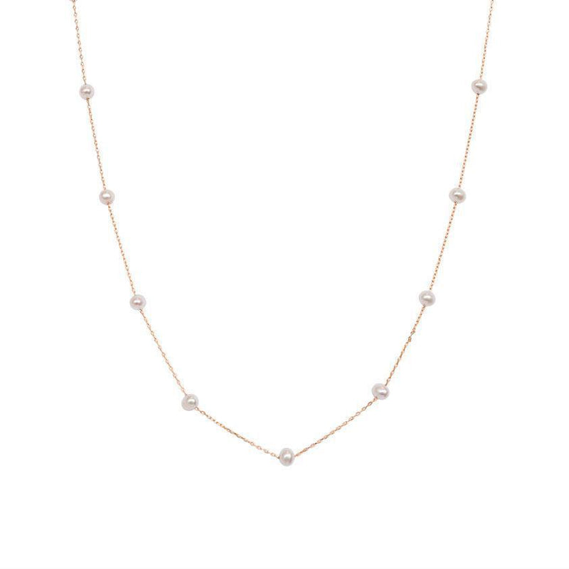 Melina freshwater pearl gold necklace